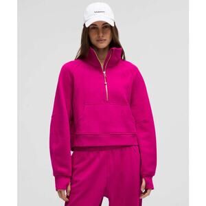 Lululemon Scuba Oversized Funnel-Neck Half Zip Sweatshirt in Ripened Raspberry